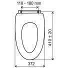 WC tető, Ferro soft close dió wc ülőke, fahatású MDF WC/SOFTORECHLY