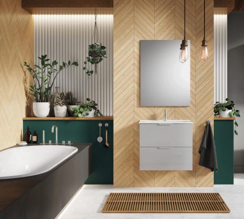 Alsó szekrény, AREZZO design ETNA SZETT 60 fényes világosszürke (2 doboz)