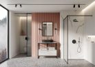 Alsó szekrény, AREZZO design NEBO alsószekrény 100 cm-es, 1 fiókkal, fényes fehér, matt fekete (2