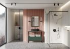 Alsó szekrény, AREZZO design NEBO alsószekrény 100 cm-es, 1 fiókkal, matt zöld, matt fekete (2 do