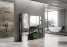 Alsó szekrény, AREZZO design NEBO alsószekrény 100 cm-es, 1 fiókkal, matt zöld, matt fekete (2 do