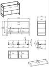 Alsó szekrény, AREZZO design NEBO alsószekrény 120 cm-es, 2 fiókkal, canela tölgy, matt fekete (2