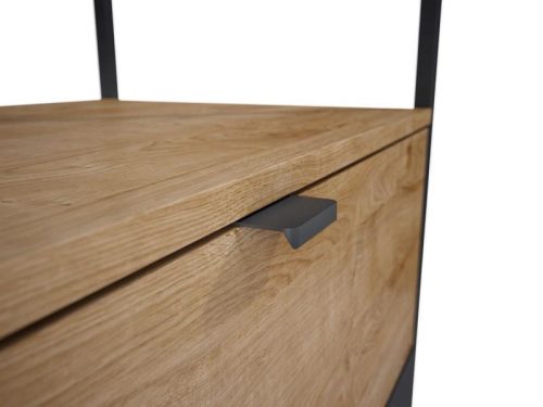 Alsó szekrény, AREZZO design NEBO alsószekrény 60 cm-es, 1 fiókkal, canela tölgy, matt fekete (2