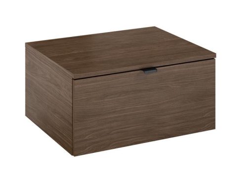 Alsó szekrény, AREZZO design NEBO alsószekrény 60 cm-es, 1 fiókkal, lincoln dió,  matt fekete (2