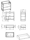 Alsó szekrény, AREZZO design NEBO alsószekrény 80 cm-es, 1 fiókkal, canela tölgy, matt fekete (2