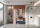 Alsó szekrény, AREZZO design NEBO alsószekrény 80 cm-es, 1 fiókkal, matt kék, matt fekete (2 dobo