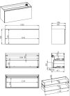 Alsó szekrény, AREZZO design MALIBU alsószekrény 120 1 fiók + 1 fiók , matt fehér