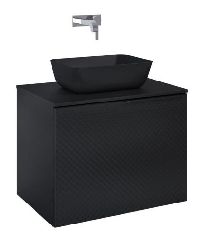 Alsó szekrény, AREZZO design Malibu alsószekrény 70 1 fiók + 1 fiók , matt fekete