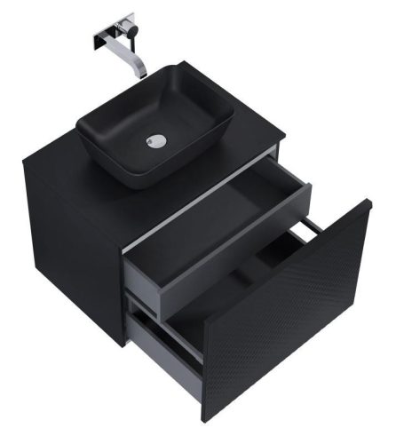 Alsó szekrény, AREZZO design Malibu alsószekrény 70 1 fiók + 1 fiók , matt fekete