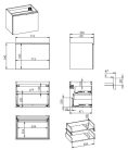 Alsó szekrény, AREZZO design Malibu alsószekrény 70 1 fiók + 1 fiók , v. matt szürke