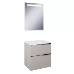   Komplett bútor, AREZZO design beige MONTEREY 60 cm-es szett beépített mosdóval