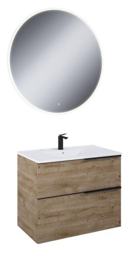 Komplett bútor, AREZZO design Canela tölgy MONTEREY 80 cm-es szett beépített mosdóval