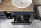 Alsó szekrény, AREZZO design MONTEREY 100 cm-es alsószekrény 2 fiókkal Matt kék színben, szifonki
