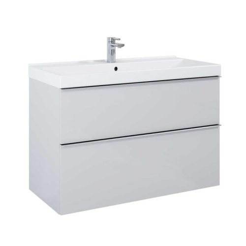 Alsó szekrény, AREZZO design MONTEREY 100 cm-es alsószekrény 2 fiókkal Matt Szürke színben, szif