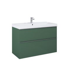   Alsó szekrény, AREZZO design MONTEREY 100 cm-es alsószekrény 2 fiókkal Matt zöld színben, szifonk