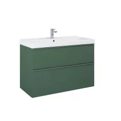   Alsó szekrény, AREZZO design MONTEREY 100 cm-es alsószekrény 2 fiókkal Matt zöld színben, szifonk