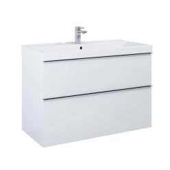   Alsó szekrény, AREZZO design MONTEREY 100 cm-es alsószekrény 2 fiókkal Mf. fehér színben, szifonk