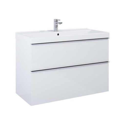 Alsó szekrény, AREZZO design MONTEREY 100 cm-es alsószekrény 2 fiókkal Mf. fehér színben, szifonk