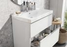 Alsó szekrény, AREZZO design MONTEREY 100 cm-es alsószekrény 2 fiókkal Mf. fehér színben, szifonk