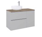 Alsó szekrény, AREZZO design MONTEREY 40 cm-es oldalszekrény 1 ajtóval Matt Szürke színben