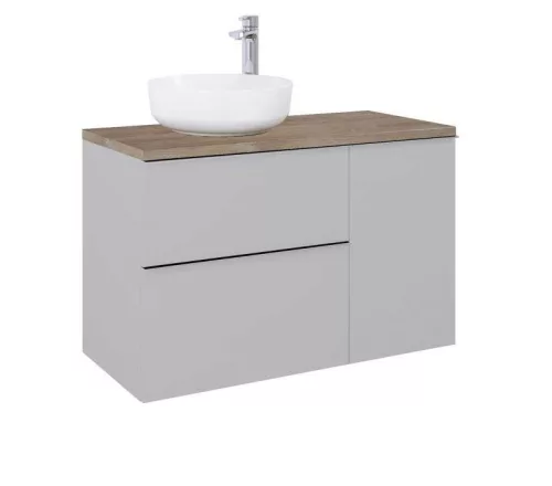 Alsó szekrény, AREZZO design MONTEREY 40 cm-es oldalszekrény 1 ajtóval Matt Szürke színben