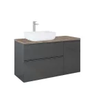 Alsó szekrény, AREZZO design MONTEREY 40 cm-es oldalszekrény 1 ajtóval Mf. antracit színben