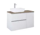 Alsó szekrény, AREZZO design MONTEREY 40 cm-es oldalszekrény 1 ajtóval Mf. fehér színben