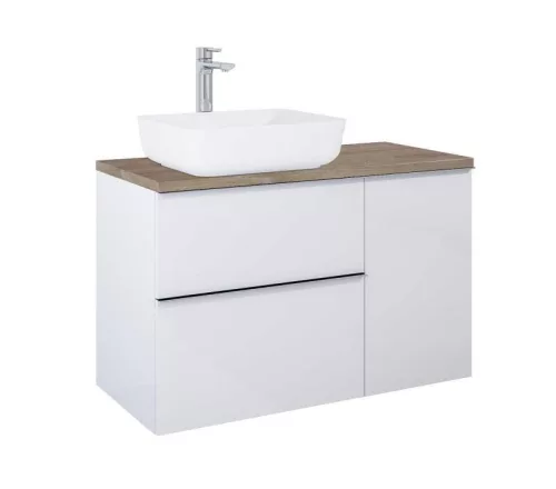 Alsó szekrény, AREZZO design MONTEREY 40 cm-es oldalszekrény 1 ajtóval Mf. fehér színben
