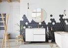Alsó szekrény, AREZZO design MONTEREY 40 cm-es oldalszekrény 1 ajtóval Mf. fehér színben