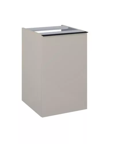 Alsó szekrény, AREZZO design MONTEREY 40 cm-es oldalszekrény szennyeskosárral Matt beige színben