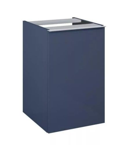 Alsó szekrény, AREZZO design MONTEREY 40 cm-es oldalszekrény szennyeskosárral Matt kék színben