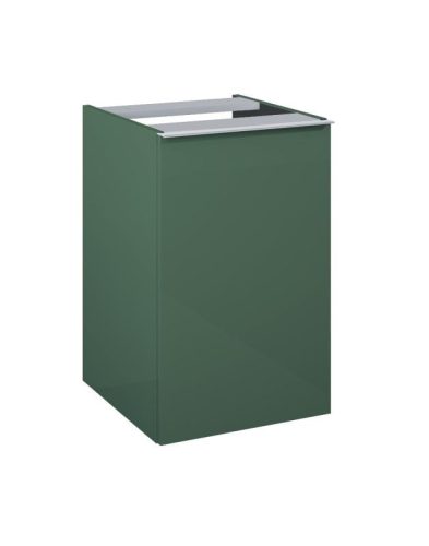 Alsó szekrény, AREZZO design MONTEREY 40 cm-es oldalszekrény szennyeskosárral Matt Zöld színben