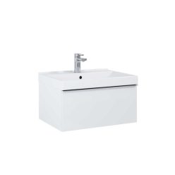   Alsó szekrény, AREZZO design MONTEREY 60 cm-es alsószekrény 1 fiókkal Matt Fehér színben, szifonk