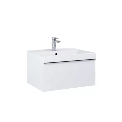 Alsó szekrény, AREZZO design MONTEREY 60 cm-es alsószekrény 1 fiókkal Matt Fehér színben, szifonk