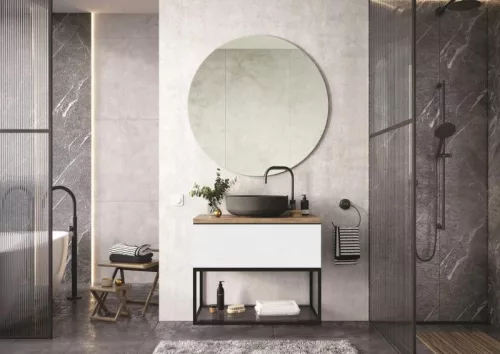 Alsó szekrény, AREZZO design MONTEREY 60 cm-es alsószekrény 1 fiókkal Matt Fehér színben, szifonk