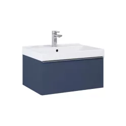   Alsó szekrény, AREZZO design MONTEREY 60 cm-es alsószekrény 1 fiókkal Matt Kék színben, szifonkiv