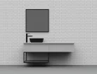 Alsó szekrény, AREZZO design MONTEREY 60 cm-es alsószekrény 1 fiókkal Matt Szürke színben, szifon
