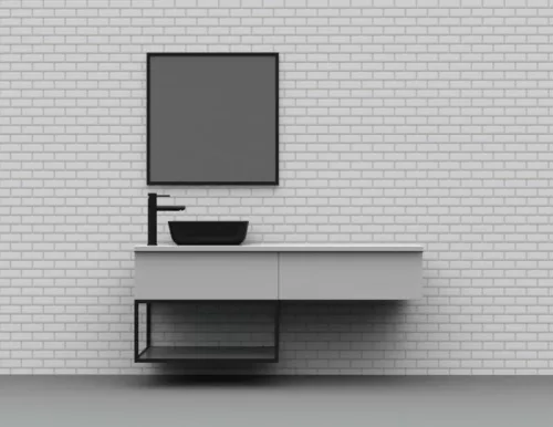 Alsó szekrény, AREZZO design MONTEREY 60 cm-es alsószekrény 1 fiókkal Matt Szürke, szifonkivágáss