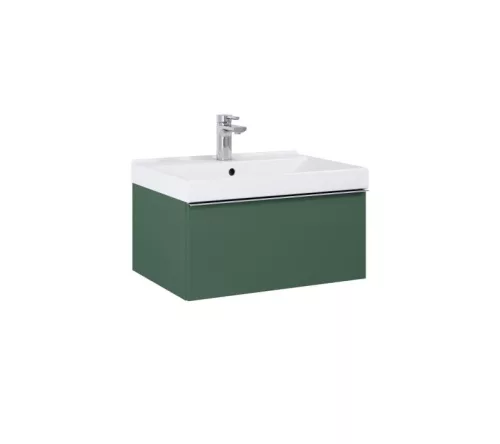 Alsó szekrény, AREZZO design MONTEREY 60 cm-es alsószekrény 1 fiókkal Matt Zöld szifonkivágással