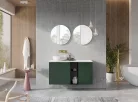 Alsó szekrény, AREZZO design MONTEREY 60 cm-es alsószekrény 1 fiókkal Matt Zöld szifonkivágással