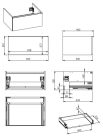 Alsó szekrény, AREZZO design MONTEREY 60 cm-es alsószekrény 1 fiókkal Matt Zöld színben, szifonki