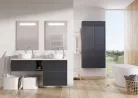 Alsó szekrény, AREZZO design MONTEREY 60 cm-es alsószekrény 1 fiókkal Mf. antracit színben, szifo