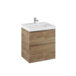   Alsó szekrény, AREZZO design MONTEREY 60 cm-es alsószekrény 2 fiókkal Canela tölgy színben, szifo