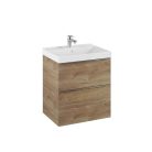 Alsó szekrény, AREZZO design MONTEREY 60 cm-es alsószekrény 2 fiókkal Canela tölgy színben, szifo