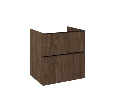 Alsó szekrény, AREZZO design MONTEREY 60 cm-es alsószekrény 2 fiókkal Lincoln dió színben, szifon