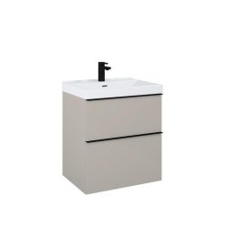   Alsó szekrény, AREZZO design MONTEREY 60 cm-es alsószekrény 2 fiókkal Matt Beige színben, szifonk