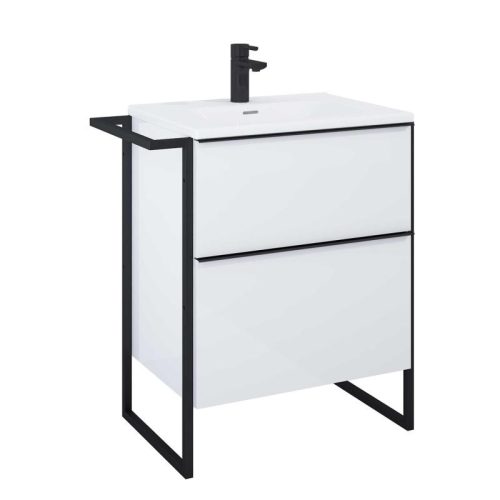 Alsó szekrény, AREZZO design MONTEREY 60 cm-es alsószekrény 2 fiókkal Matt Fehér színben, szifonk