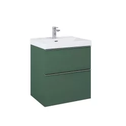   Alsó szekrény, AREZZO design MONTEREY 60 cm-es alsószekrény 2 fiókkal Matt zöld színben, szifonki