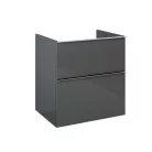 Alsó szekrény, AREZZO design MONTEREY 60 cm-es alsószekrény 2 fiókkal Mf. antracit színben, szifo