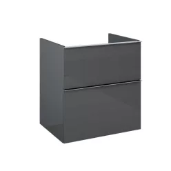   Alsó szekrény, AREZZO design MONTEREY 60 cm-es alsószekrény 2 fiókkal Mf. antracit színben, szifo